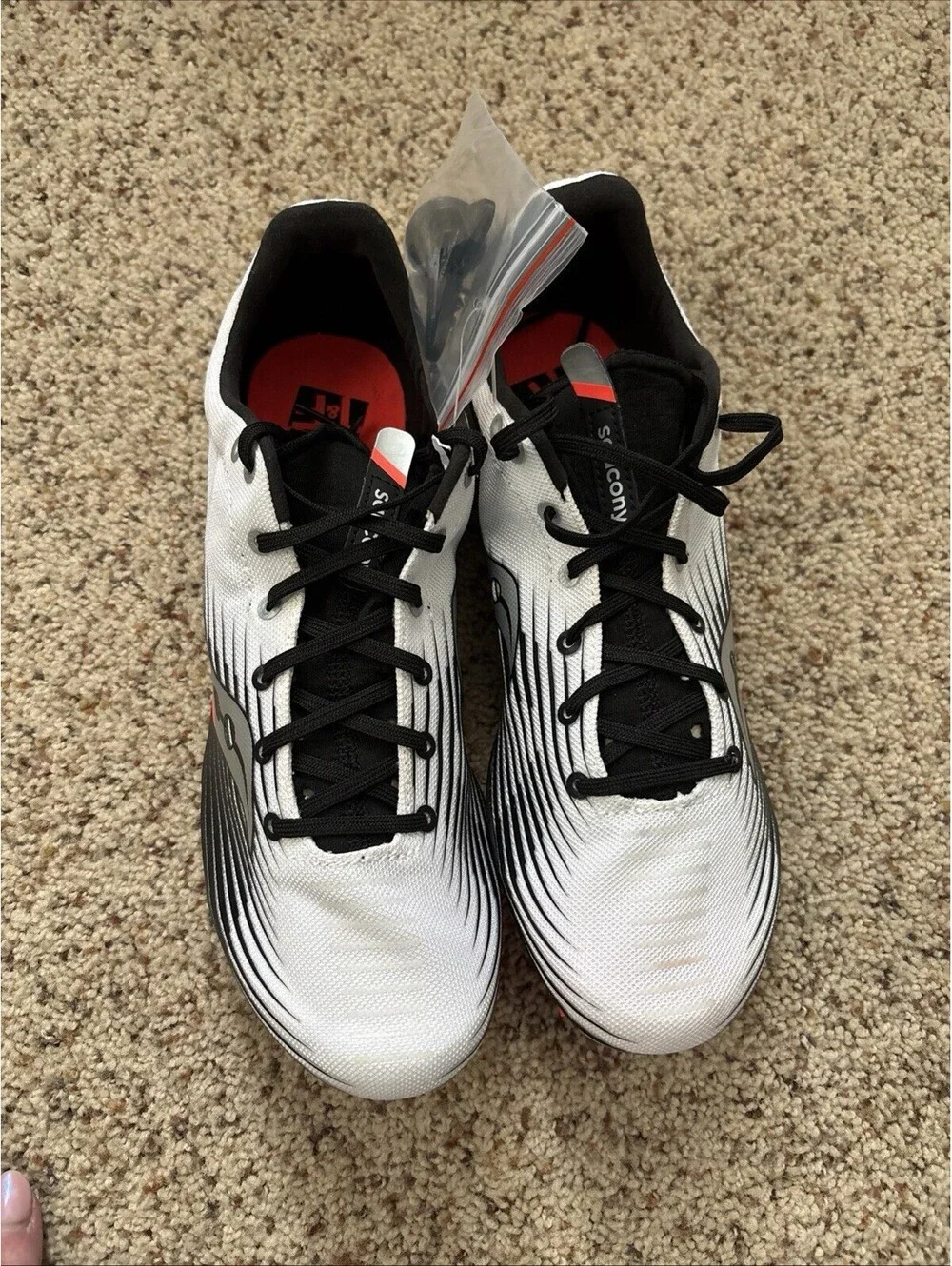 Saucony Ballista 2 Men's Track & Field Sprint Spikes Size 9 Black White
